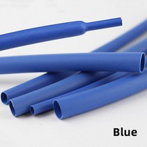 폴리올레핀 절연 케이블 슬리브 1 m 열 수축 튜브 2:1 수축 비율 Φ0.6mm-14mm, [11] 5mm x 1meter, [04] Blue
