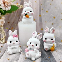 [바잉컴_해외직구]입체 귀요미토끼 실리콘몰드(4타입), 02