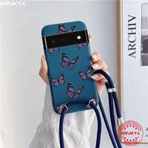 구글 픽셀 7 6 프로 6A 5A 4A 5 4 3 3A XL 용 로프 끈 케이스 크로스 바디 패턴 전화 Coque Fundas, [04] Navy-018