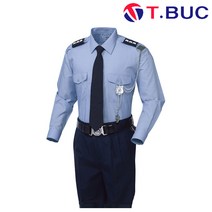 사계절 경비복 상의 긴팔 경비복-03 블루 M~4XL 셔츠 경비 복 카라 봄 여름 빅사이즈 티뷰크