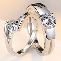 미도 커플링추천 고급 커플반지 오픈링 조절형 실버 S925