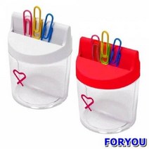 ForU522 판교 크립통 원형 박스 300개 핀 클립 자석 사무용품 문구용품