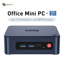 미니PC 데스크탑 고사양 Beelink u59 pro windows 11 인텔 셀러론 n5105 듀얼 채널 ddr4 8gb 256gb 1000m wifi5 bt4.0 게임, 8기가바이트 128기가바이트, 우리를
