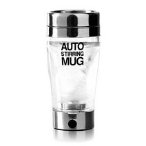 프로틴 쉐이커 미숫가루 보틀 통 400ml 전기 단백질 셰이커 컵 자동 쉐이크 믹서 음료 병 체육관 분말 블렌더 과즙 짜는기구 스테인레스 스틸 투명 커피 믹스, 그림이 보여주듯이