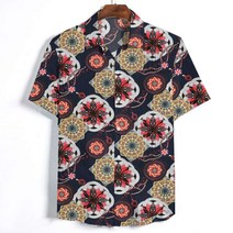 비치셔츠TW10-P25레드블랙