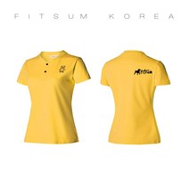 핏섬 FITSUM 노란색 배구 티셔츠 냉감 원단 FIELD T 필드 유니폼 여성용 배드민턴 탁구 농구 테니스