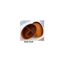 김밥 과일도시락용기 용기 나무도시락 나무 도시락 점심, 다크 Oval