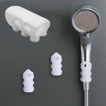 아야 벽에 착 붙는 원터치 흡착 실리콘 문어발 샤워기 거치대 매직 홀더, 화이트(3개)