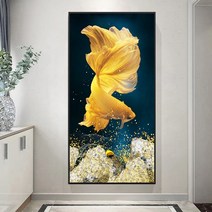 황금 비단 잉어 대형 보석십자수 부귀 물고기 비즈 붙이기 공예 DIY, 90 x 50CM