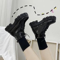 DFMEI 워커 여 추동 면부츠 힐 앵클부츠 통굽 통굽 부츠 빅사이즈 부츠