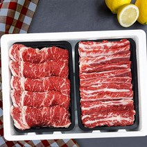 누리천하 한우 선물세트 1.8kg 구이용2종(국내산소고기 등심+갈비살) HACCP인증