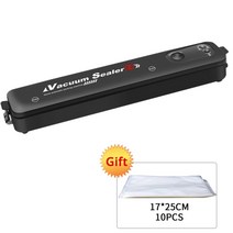 밴드실러 진공 포장 비닐 자동 수동 포장기 기계 전기 220v110v 상업 가정용 식품 저장 기 10pcs 가방, 우리 플러그, 협력사, 검은 색
