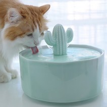 고양이 강아지 오아시스 세라믹 고양이 정수기 자동 급수기 필터, 레드물고기