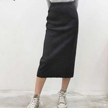 여성 니트 롱 스커트 겨울 패션 데일리 스타일 코디 _ 21566EA