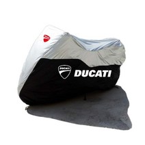두카티 바이크 주차 커버 자외선차단 방수 덮개 848 899 821 디아벨 몬스터, 블랙실버배색빅암호화로고