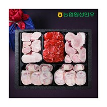 [농협횡성한우] 효도곰거리세트 1호/냉동 사골2팩+우족2팩(팩당700g)+1등급장조림1팩(, 상세 설명 참조