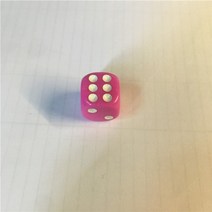 보드 게임 주사위 10pcs 16mm 멀티 컬러 6면 스팟 d6 게임 주사위 세트 바 펍 클럽 파티 보드 게임에 대한 불투명 주사위 세트, 분홍
