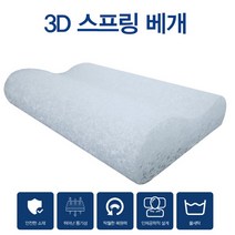리빙코아 3D 스프링베개 (커버증정), 차콜그레이