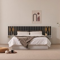 동서가구 이즈 로웰 수납 호텔 침대 슈퍼싱글 퀸 SS Q, 08_퀸(독립매트포함) ISG182, 화이트블랙