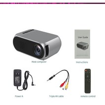 초 단초점 빔프로젝터 4K 가정용 캠핑용 미니 휴대용 기본 픽셀 홈 오피스 야외, 은, au 플러그