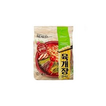 풀무원 자연 건면 아침식사대용 육개장 칼국수 (4개입) (483.6g) 간편식 맛있는밥 즉석식품, 1개