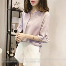 나바바 NB083 진주 포인트 블라우스