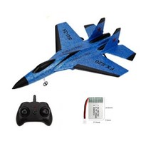 드론 헬리콥터 rc SU-35 RC 글라이더 비행기 2.4G 원격 제어 모델 RTF UAV 크리스마스 어린이 선물 조립, [07] blue 1 bettery