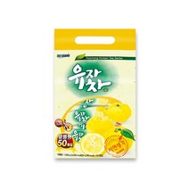 자연생각 유자차 고흥유자 유자분말 차 유차청 유자차즙 스틱 50개입, 5팩