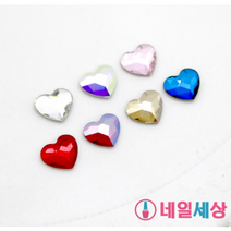 (정품) 네일스와스톤 하트모양 사이즈 / 10/6/3.6mm, 10mm-2개입-크리스탈AB