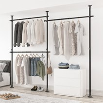 리우리빙 두배커진행거 3단 38mm 블랙/블랙앤화이트, 3단 블랙앤화이트