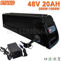 전기자전거 배터리 Silverfish 리튬 48V 22Ah 20Ah 18Ah 15Ah 1000W 리튬 이온 48V 18650 팩, 11.48V20AH 1000W2A