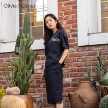 [TAG가 128 000원] [올리비아하슬러] OHBMSK202_H라인 레이스 롱 스커트