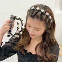 진주 벨벳보석머리띠밴드 3077na