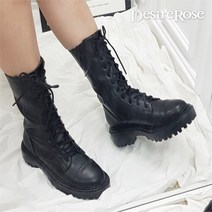 디자이어로즈 디자이어로즈 여자 베이직 화 가죽 집업 워커 5cm (7347752)