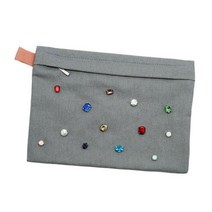 루비다이야 파우치1 만들기 퀼트 바느질키트 DIY 패키지, 1개, 814.블링블링 그레이