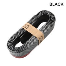 탄소 섬유 범용 고무 자동차 앞 범퍼 립 프로텍터 스포일러 사이드 스커트 스플리터 스트립 스티커 외관 액, CHINA, Black