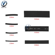 127 개/몫 열수축 튜브 7.28m 2:1 블랙 자동차 케이블 Sleeving 구색 랩 와이어 키트 폴리올레핀 전기 튜빙, 한개옵션0