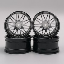 자동차 휠 오프셋 4 피스 3/6/9/12mm CNC 가공 알루미늄 휠 림 1/10 스케일 RC 자동차 온로드 드리프트, 04 4pcs 12mm offset