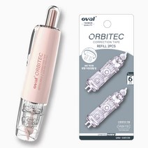 OVAL 노크식 수정테이프 본품1ea+리필 2p, 본품1+리필2p (Oval), 애프리콧