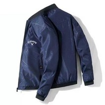 Callaway 봄 골프 남성 재킷 지퍼 칼라 브랜드 야구 의류 캐주얼 스포츠 탑, 없음, 02 Navy Blue White+3XL  7585kg