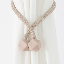 도매팜 마그네틱 큐브 커튼 타이백 자석 장식 타이, 1개, 베이지