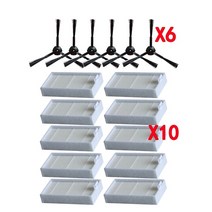 로봇청소기 진공 기본 먼지 필터 사이드 브러시 효율적인 hepa 필터 forlife v5 v5s v3 v3s ​​v5pro v50 v55 x5 청소기 부품, 네이비 블루