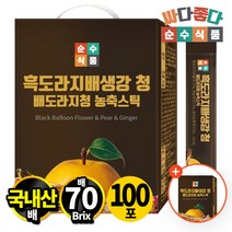 [본품 한박스 증정]순수식품 흑도라지배생강청 스틱 100포, 단일속성