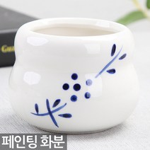 핸드페인팅 화분 - 미니화분 다육이화분 다육화분 미니화분 세라믹화분 식물 선인장화분 소형화분 백자화분 식물 인테리어 소품, 10_Sein_핸드페인팅화분(C02)