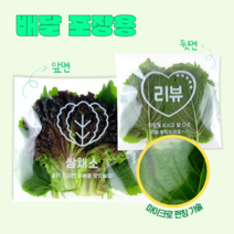 배달 포장용 쌈채소 봉투 양면 디자인 인쇄, 방담OPP (200매)