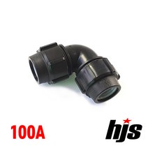 HJS PE 90도 엘보 100A (100mm 나사조임식 이음관), 1개