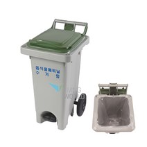 리빙월드 폐비닐수거함60L(WP-v 페달형), 뚜껑-노랑색, 1개