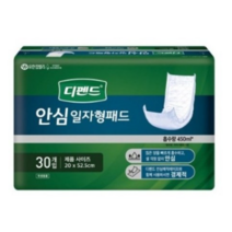 디펜드 남녀공용 안심 일자형 패드 성인기저귀 중형, 30개입, 15개