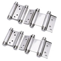 10.2cm(4인치) 4팩 더블 액션 스프링 힌지 셀프 클로징 도어 핀 및 나사 포함(4팩 스테인리스 스틸)Yotbule