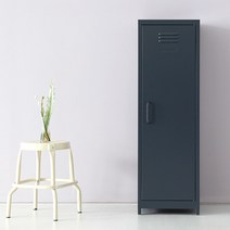마켓비 MKB 캐비넷 세로 중 1문 수납장 3801200, 다크 그레이